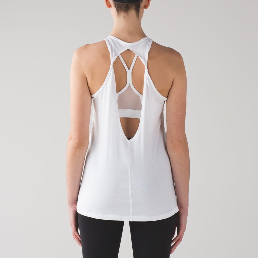 LULULEMON Trapeze Striped Twist Tank
